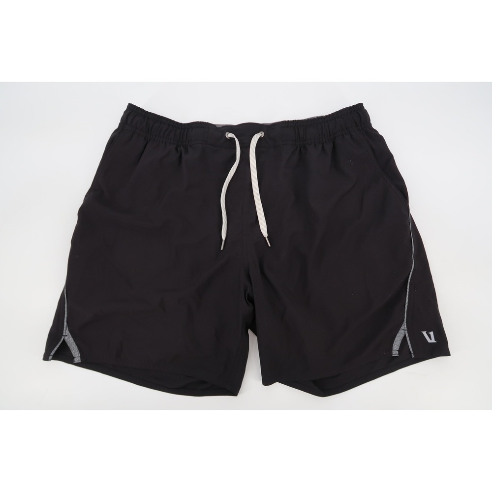 Vuori Trail Short 2.0 Men Large Black Lined Athletic Activewear Yoga Shorts V341